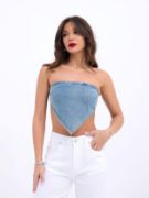 6222 KOT CROP-MAVİ resmi